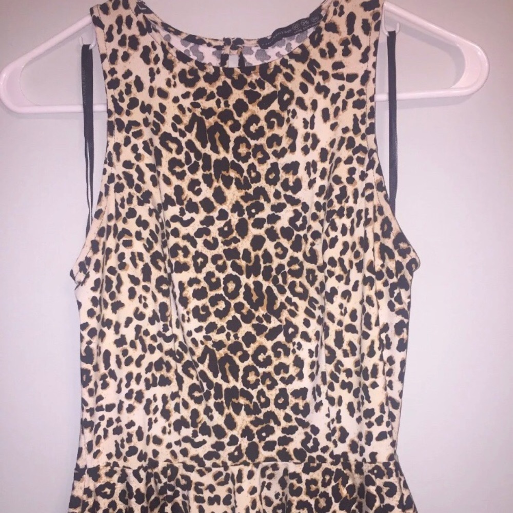 Leopard 🐆 peplum top size 10 atmosphere small UK
